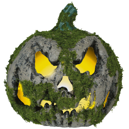 Calabaza de Halloween Musgo Con Luz 20cm