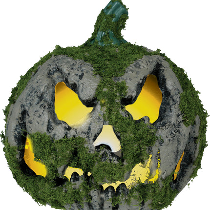 Calabaza de Halloween Musgo Con Luz 20cm