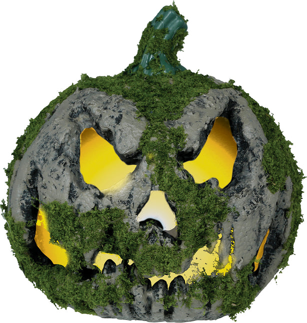 Calabaza de Halloween Musgo Con Luz 20cm