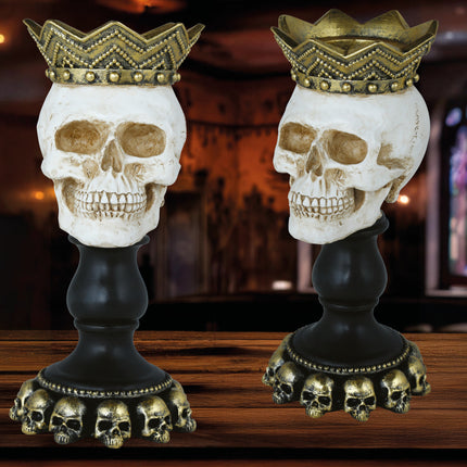 Portavelas Halloween Calavera 25cm