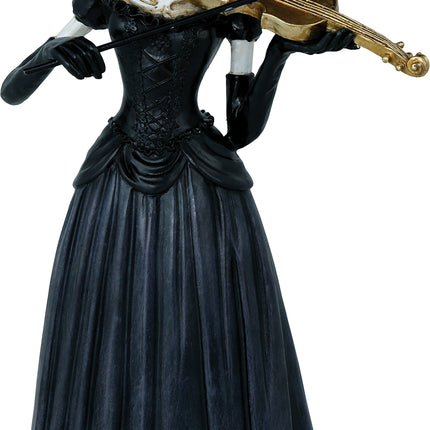 Halloween Esqueleto Mujer Con Violín 26cm