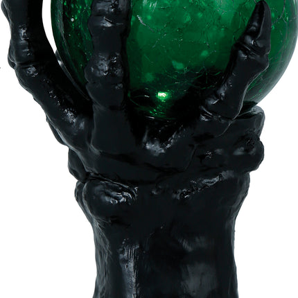Decoración de Halloween Mano Con Esfera De Cristal Y Luz 14,5cm