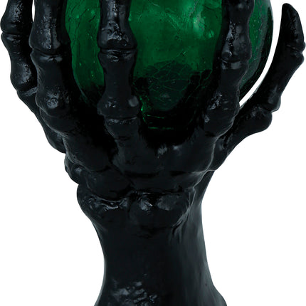Decoración de Halloween Mano Con Esfera De Cristal Y Luz 14,5cm