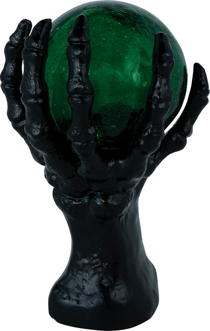 Decoración de Halloween Mano Con Esfera De Cristal Y Luz 14,5cm