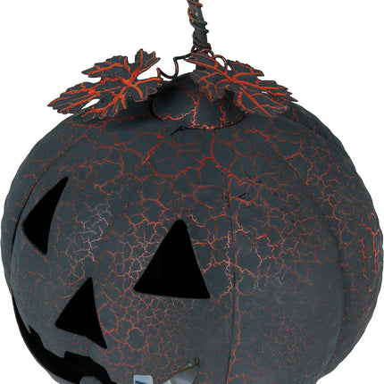 Decoración de Halloween Calabaza de metal con luz 20cm