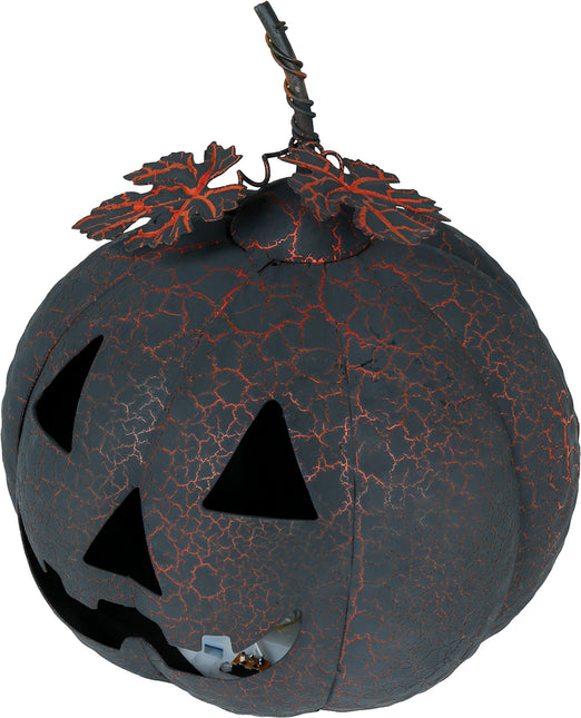 Decoración de Halloween Calabaza de metal con luz 20cm