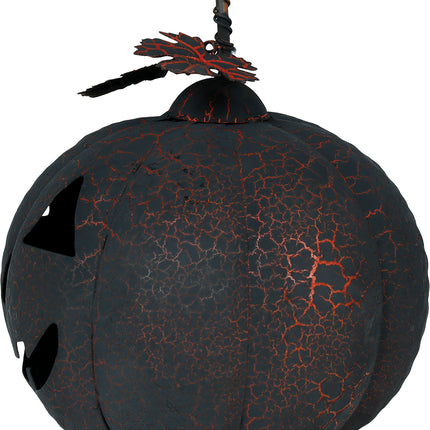 Decoración de Halloween Calabaza de metal con luz 20cm