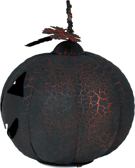 Decoración de Halloween Calabaza de metal con luz 20cm