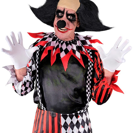 TOCADO PAYASO SINIESTRO CON PELO NEGRO