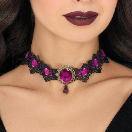 Collar Negro Morado