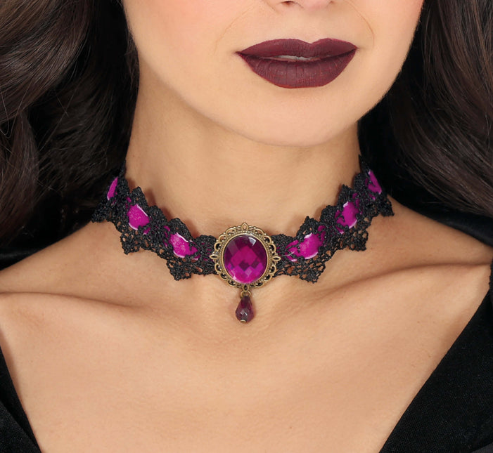 Collar Negro Morado