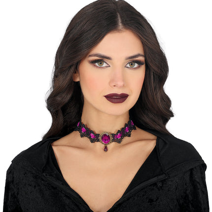 Collar Negro Morado