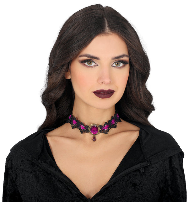 Collar Negro Morado