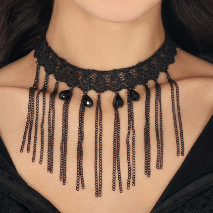 Collar negro Gargantilla
