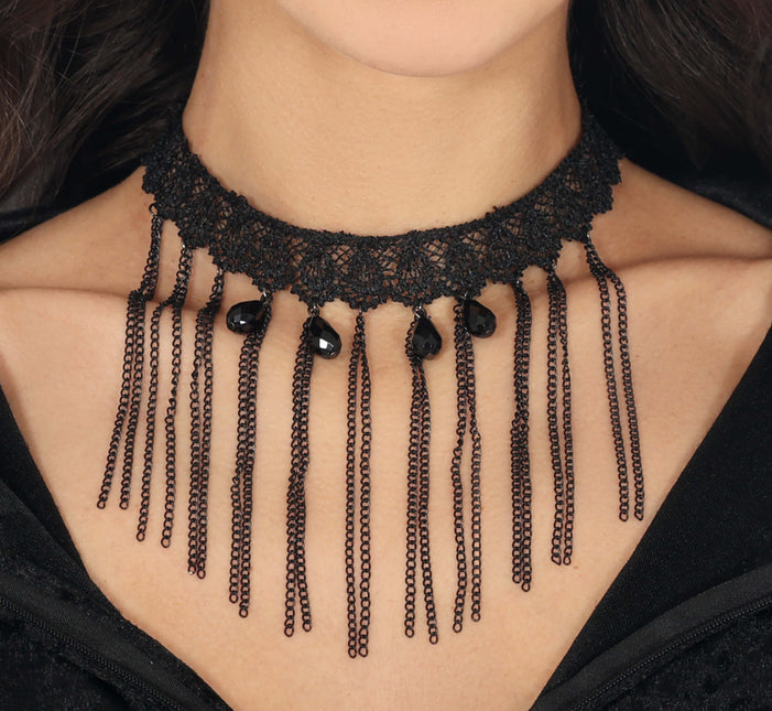 Collar negro Gargantilla