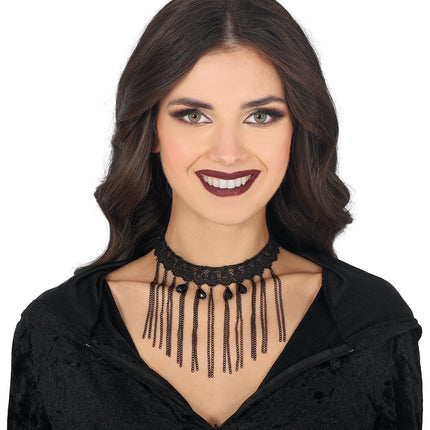 Collar negro Gargantilla