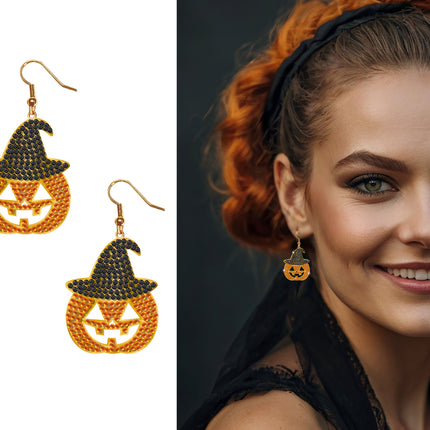 Pendientes Calabaza Naranja 2cm