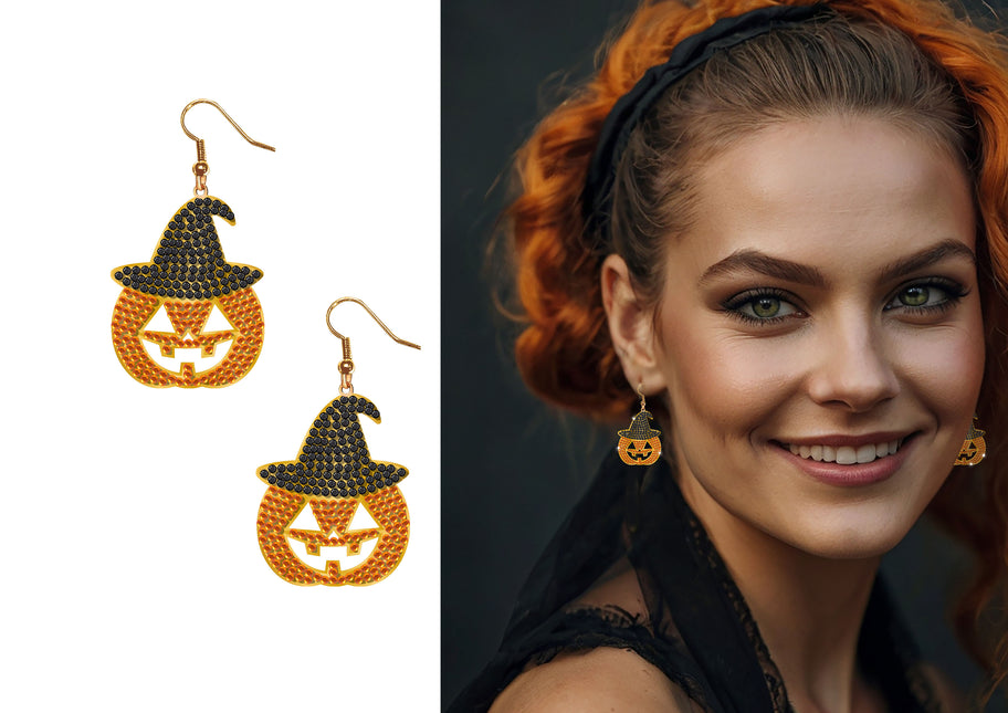 Pendientes Calabaza Naranja 2cm