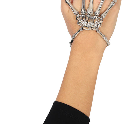 Anillo de Halloween Esqueleto de plata