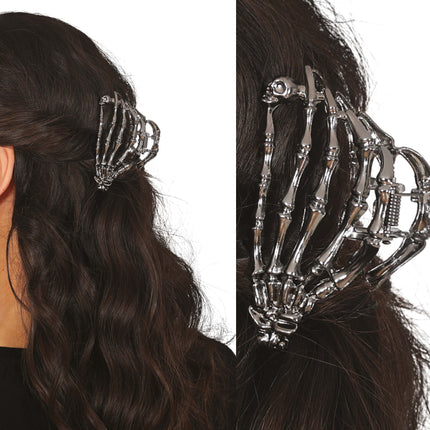 Pinza para el pelo Halloween Esqueleto 8,5cm