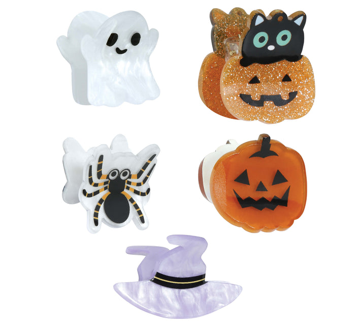 Pinza de pelo de Halloween Calabaza y fantasma 5pcs