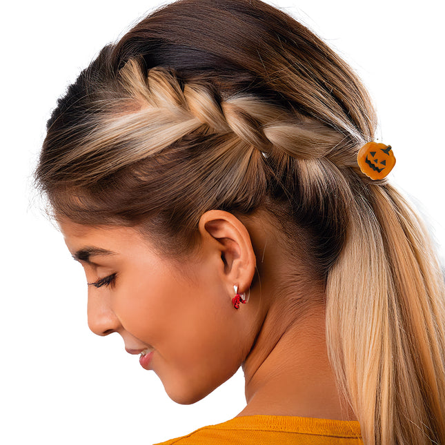 Pinza de pelo de Halloween Calabaza y fantasma 5pcs