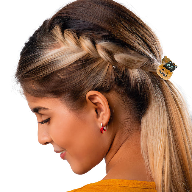 Pinza de pelo de Halloween Calabaza y fantasma 5pcs