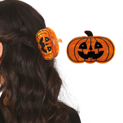 Pinza para el pelo calabaza 6,5 cm
