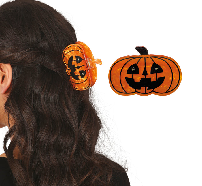 Pinza para el pelo calabaza 6,5 cm