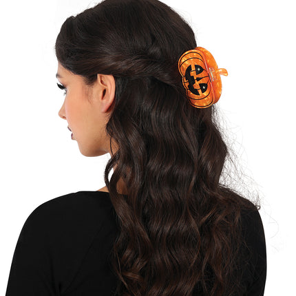 Pinza para el pelo calabaza 6,5 cm