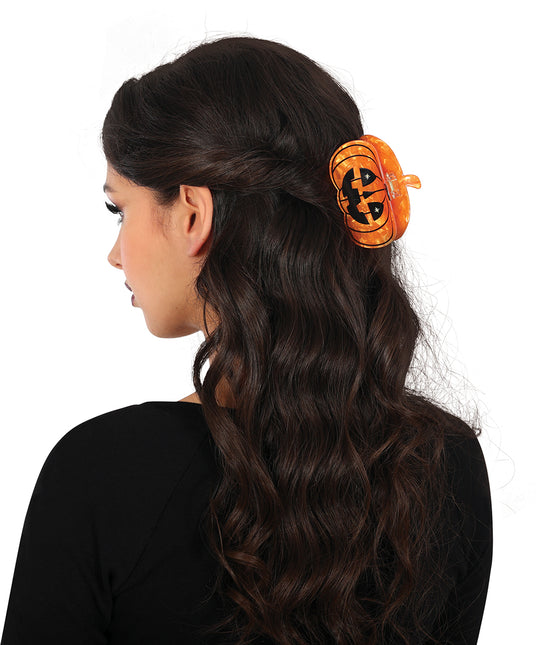 Pinza para el pelo calabaza 6,5 cm