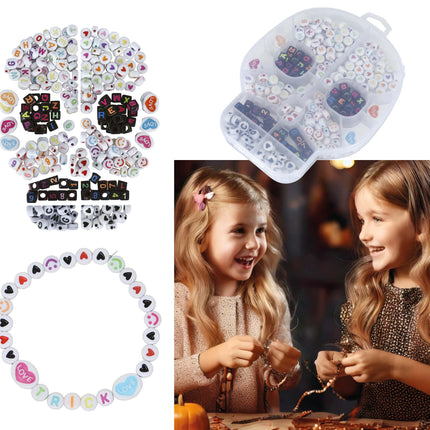 Kit de manualidades de Halloween Elaboración de pulseras Letras y números
