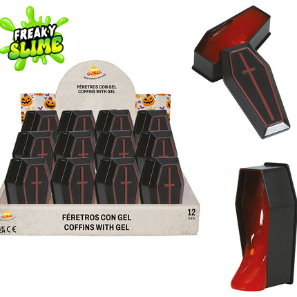 Halloween Compartir Caja Muerte Caja Con Gel 7cm 12pcs