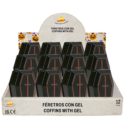 Halloween Compartir Caja Muerte Caja Con Gel 7cm 12pcs