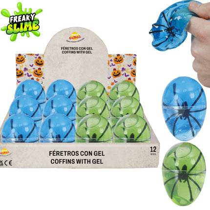 Halloween Repartir Regalos Huevos Con Araña 6cm 12pcs