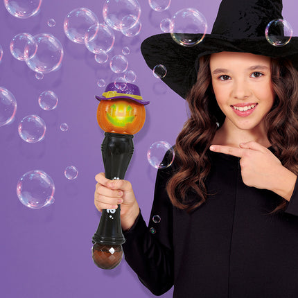Varita Mágica de Halloween Calabaza con Luz y Sonido 32cm