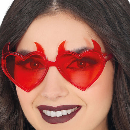 Gafas de Halloween Diablo Rojo