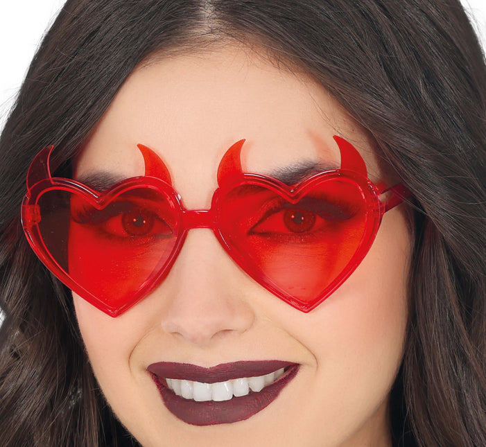 Gafas de Halloween Diablo Rojo