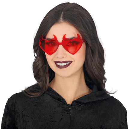 Gafas de Halloween Diablo Rojo