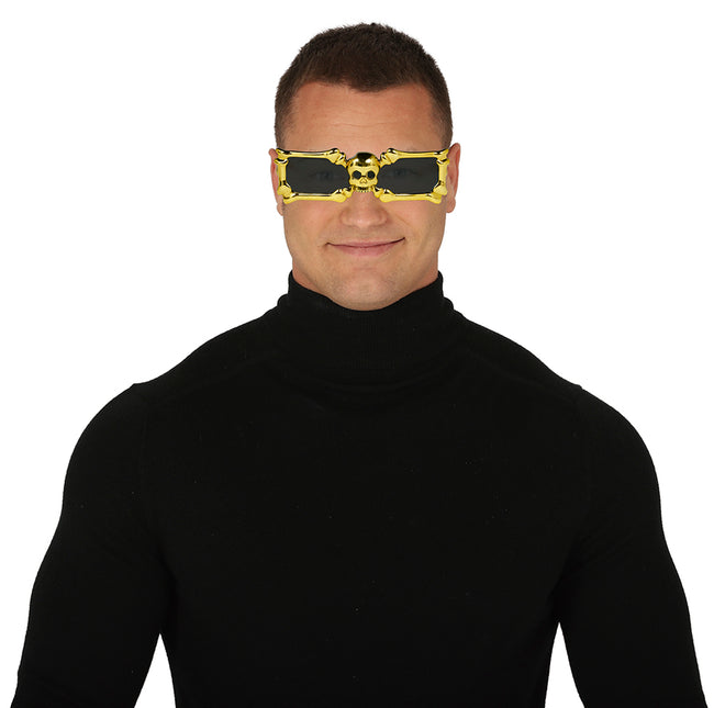 Esqueleto Gafas Doradas