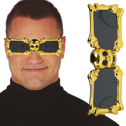 Esqueleto Gafas Doradas