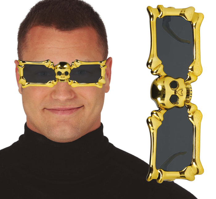 Esqueleto Gafas Doradas