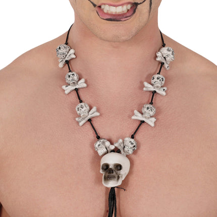 Collar Huesos Blanco Negro