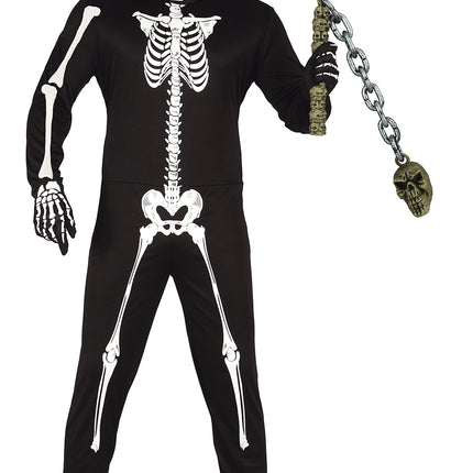 Palo Arma Falsa Halloween Calavera Con Cadena 84cm
