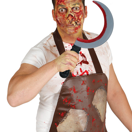 Cuchillo Falso Halloween Media Luna 35cm