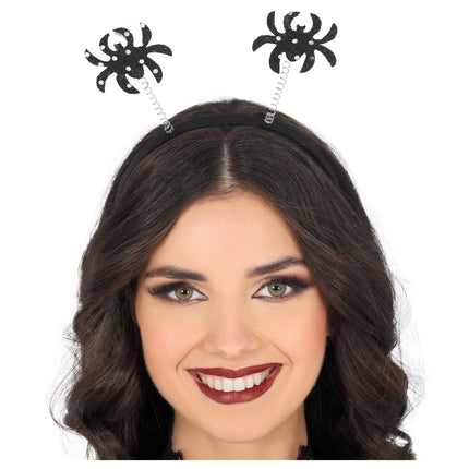 Araña negra de diadema