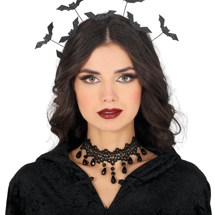 Diadema Halloween Murciélagos Negros