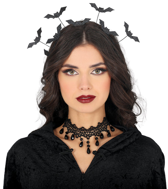 Diadema Halloween Murciélagos Negros