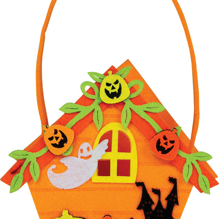 Cesta Halloween Casa de Bruja 14cm