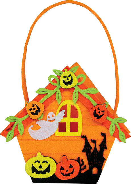 Cesta Halloween Casa de Bruja 14cm